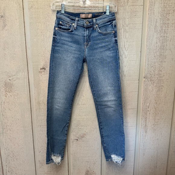 7 For All Mankind Denim - 7 For All Mankind Luxe Vintage Roxanne Ankle Jean (sz 24)